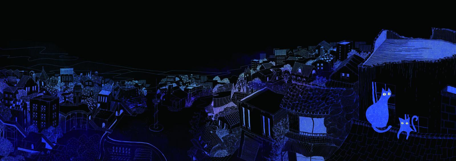 暗い夜のまち